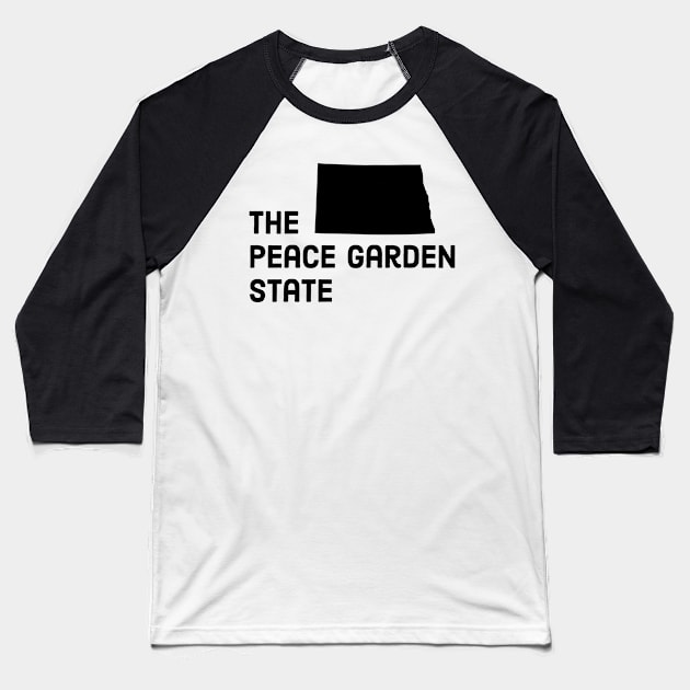 North Dakota - The Peace Garden State Baseball T-Shirt by whereabouts